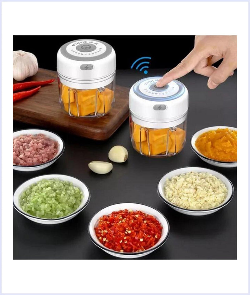 Mini Electric Hand-Held Automatic Food Chopper For Kitchen 12 Pieces