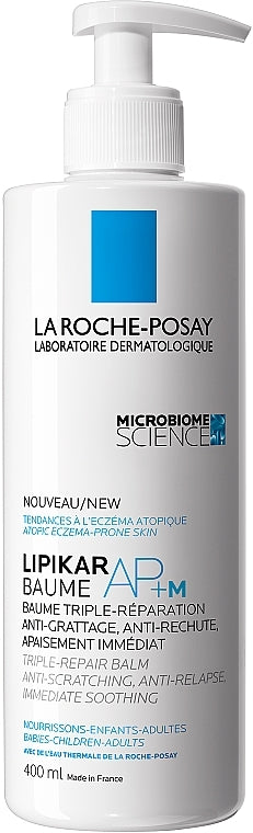 La Roche-Posay Lipikar Baume AP+M: Dermatologist-Recommended Triple Action Soothing Balm for Dry Skin - 400ml