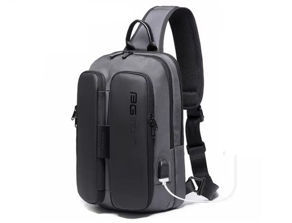 7079 sling bag with USB 34*10*20cm 0.46kg