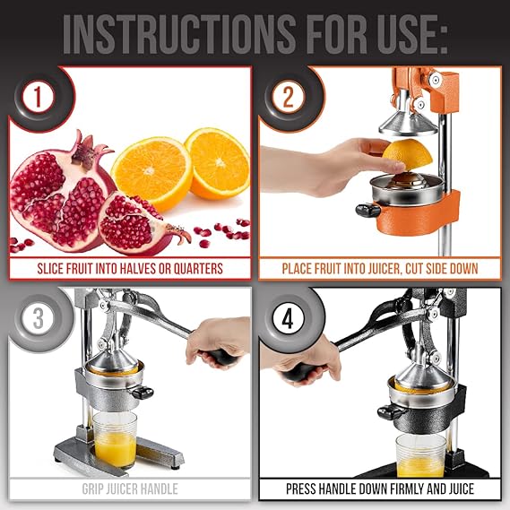 Heavy Duty Commercial Professional Citrus Juicer 6 Pieces