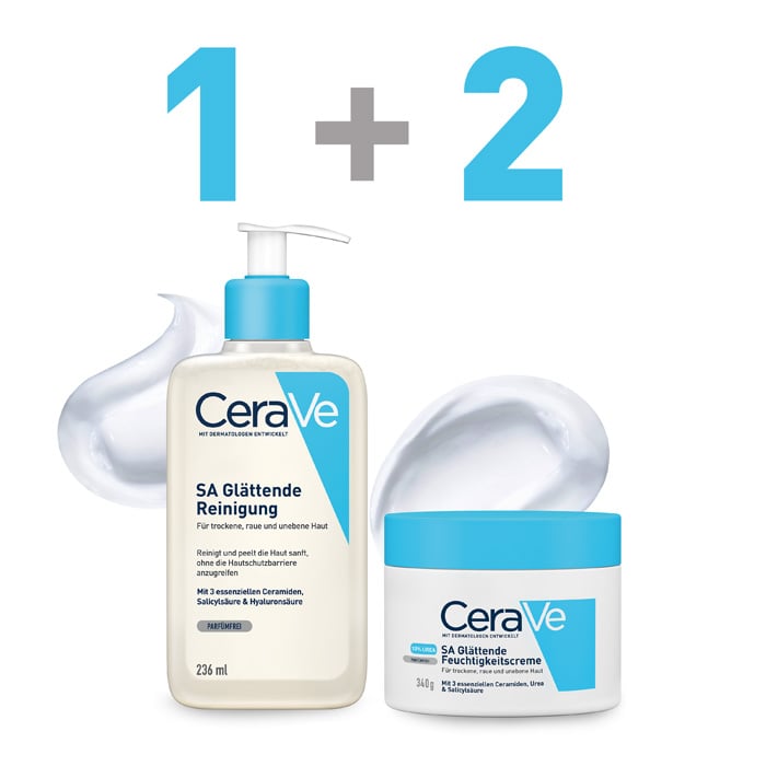 CeraVe SA Urea Smoothing Moisturizer | Intensive Hydrating Cream for Dry Skin | 340 g