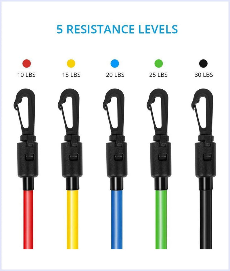 12 Pieces Resistance Bands: The Ultimate Workout Accessory for Home or Gym