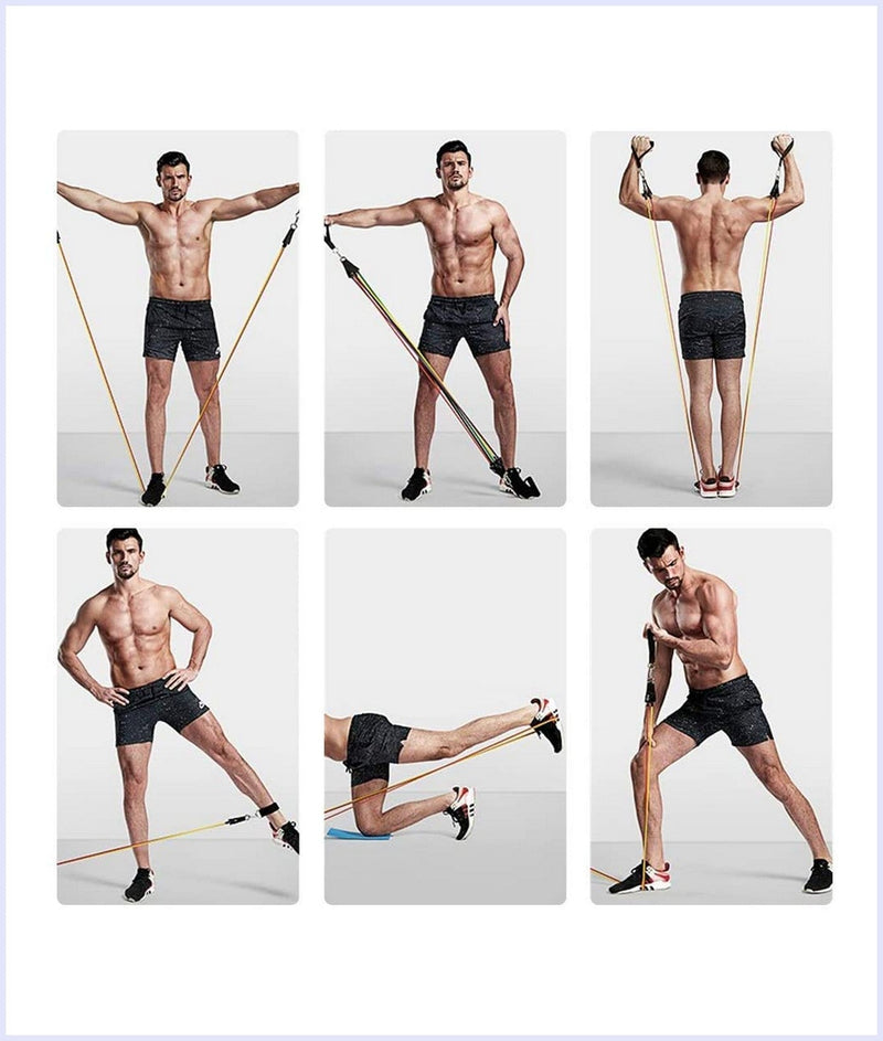 12 Pieces Resistance Bands: The Ultimate Workout Accessory for Home or Gym