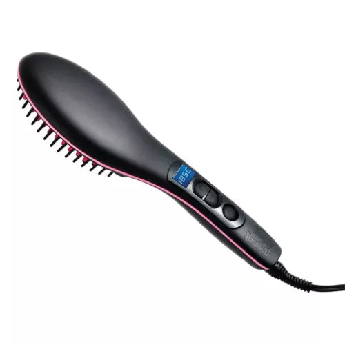 JML Simply Straight Ceramic Heat Hair Straightening Brush with Digital Control