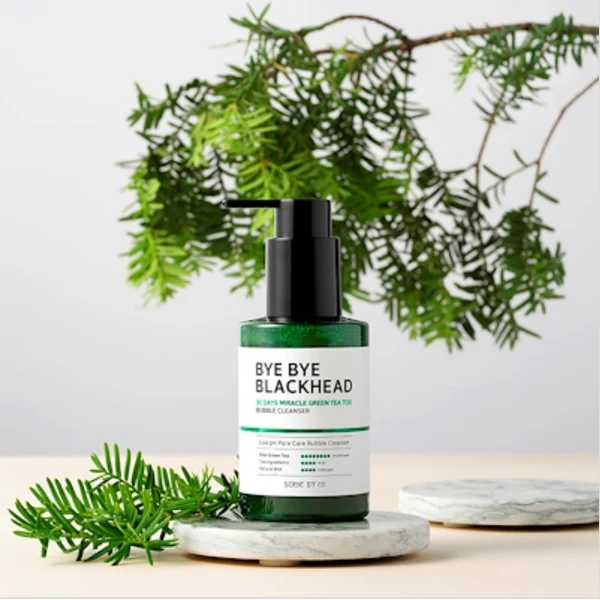 SOME BY MI Bye Bye Blackhead 30 Days Miracle Green Tea Tox Bubble Cleanser – Pore Cleansing and Blackhead Removal