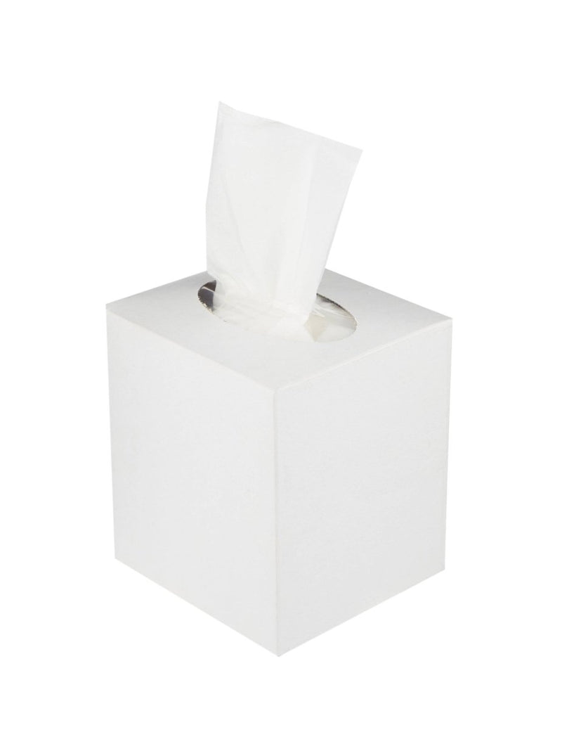 White Square Boutique Tissue Box - Elegant and Practical for Home or Office