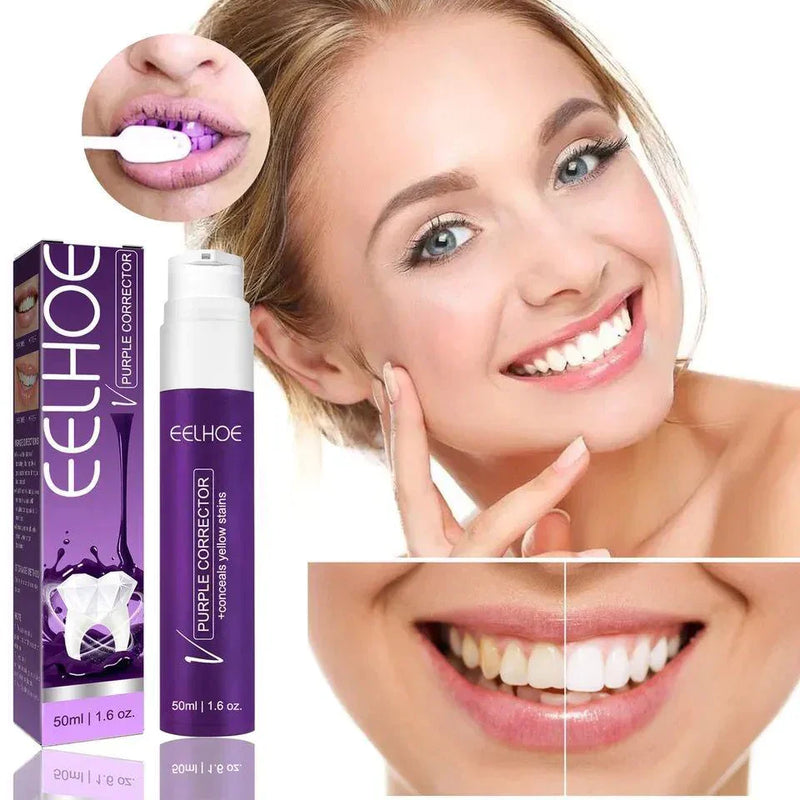 EELHOE Purple Teeth Whitening Toothpaste 12 Pieces