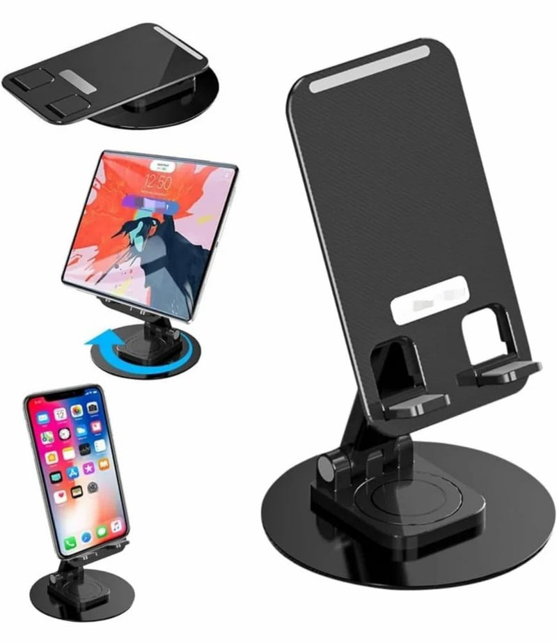 Scalable Folding Rotating Desktop Phone Holder - Versatile and Adjustable