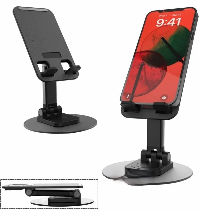 Scalable Folding Rotating Desktop Phone Holder - Versatile and Adjustable