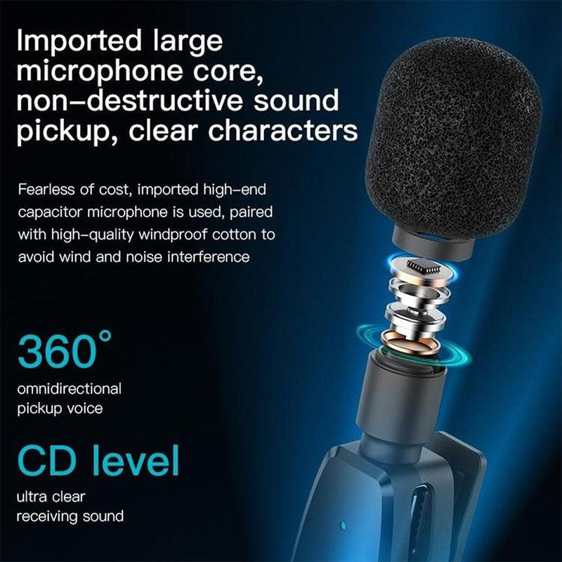 KR11 Single Wireless Microphone Type-C Connection receiver MEMS Microphone 2.4G Hz